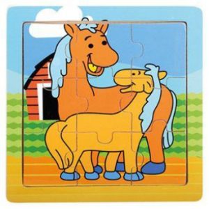 DRVENE PUZZLE_KONJIĆI_9 DIJELOVA